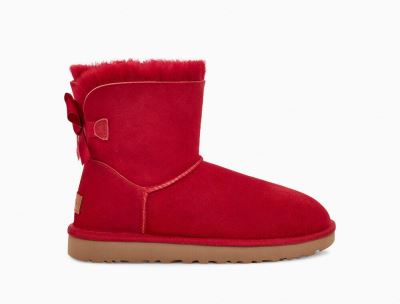 UGG Mini Bailey Bow II Womens Boots Red - AU 140WQ